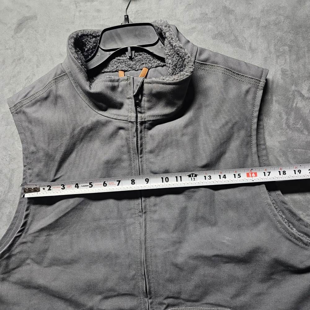Carhartt FR Flame Resistant Sherpa Lined Mock Neck Vest Gray 2XL Tall CAT 3 - Picture 10 of 12